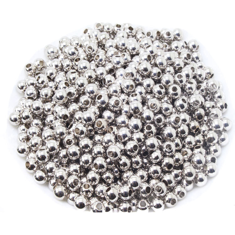 Wholesale 100PCS 3mm18K Gold Plated Copper Beads Hole 1.2mm